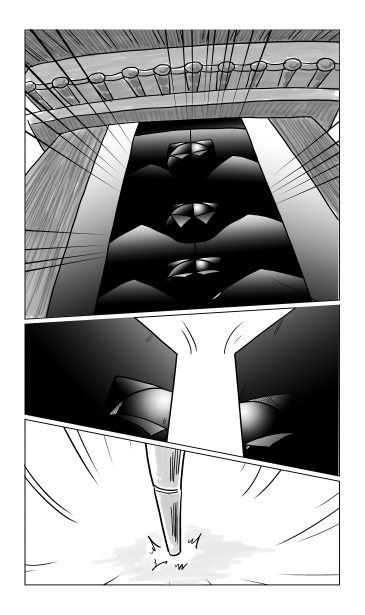 門を開ける